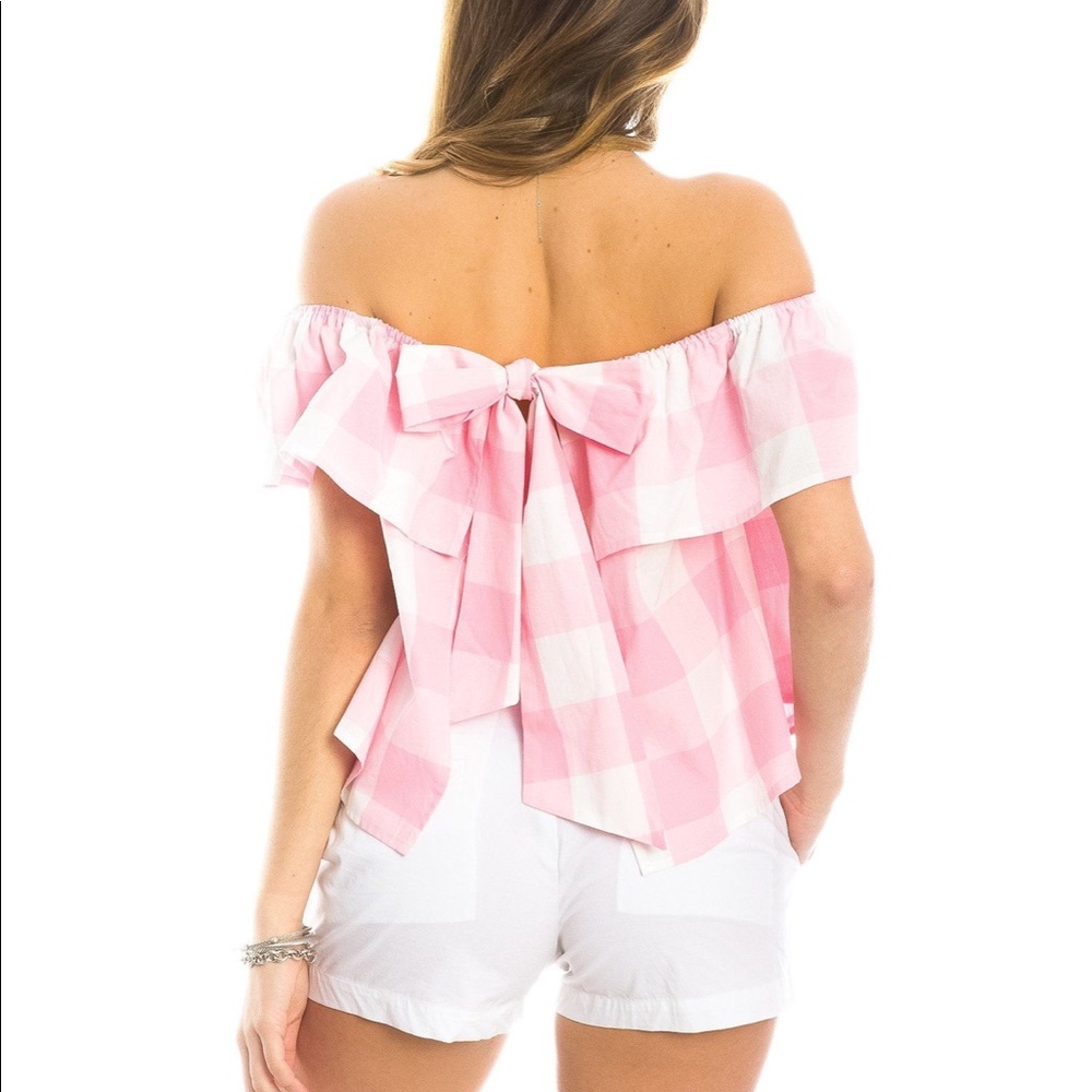 Lauren James Pink Gingham Top